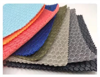 הנמכר ביותר לנשימה מובלט פוליאסטר סרוג דפוס חלת דבש בד נעל בד חומר נעל רשת